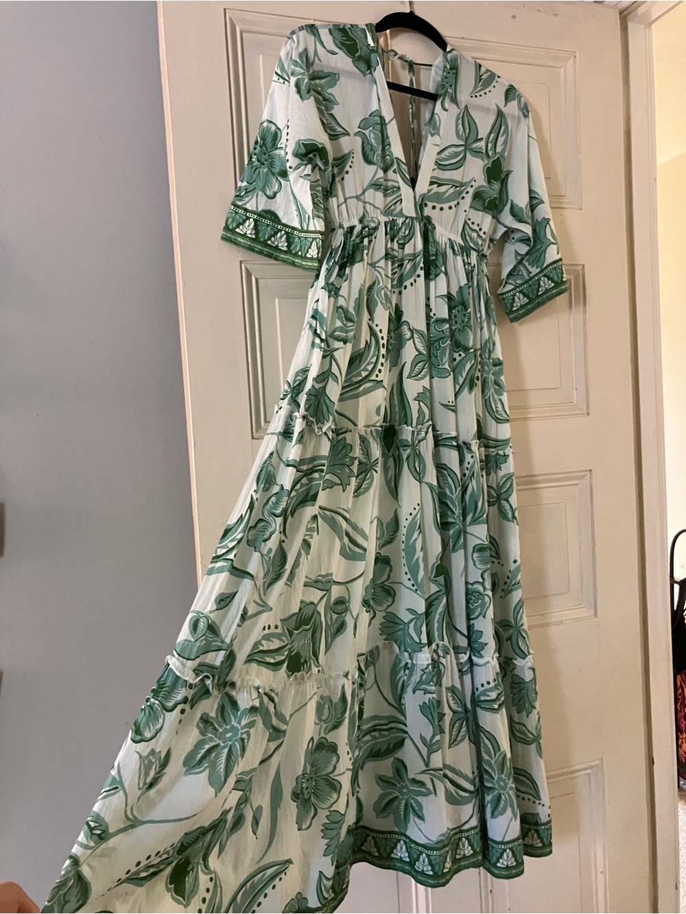 HAUTE HIPPIE Green Floral maxi dress - Picture 2 of 9